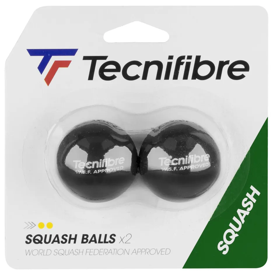 Tecnifibre BALLES SQUASH DOUBLE POINT JAUNE PAR 2> Balles De Squash