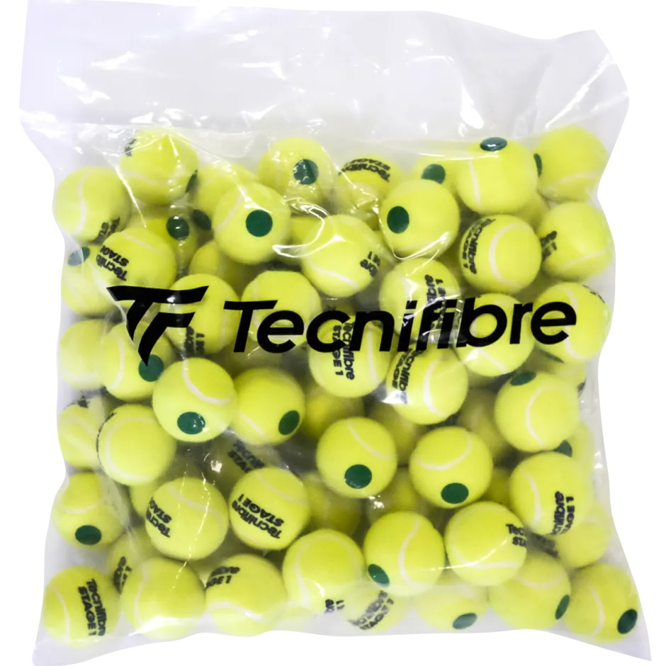 Tecnifibre CARTON 144 BALLES STAGE 1> Balles Pédagogiques
