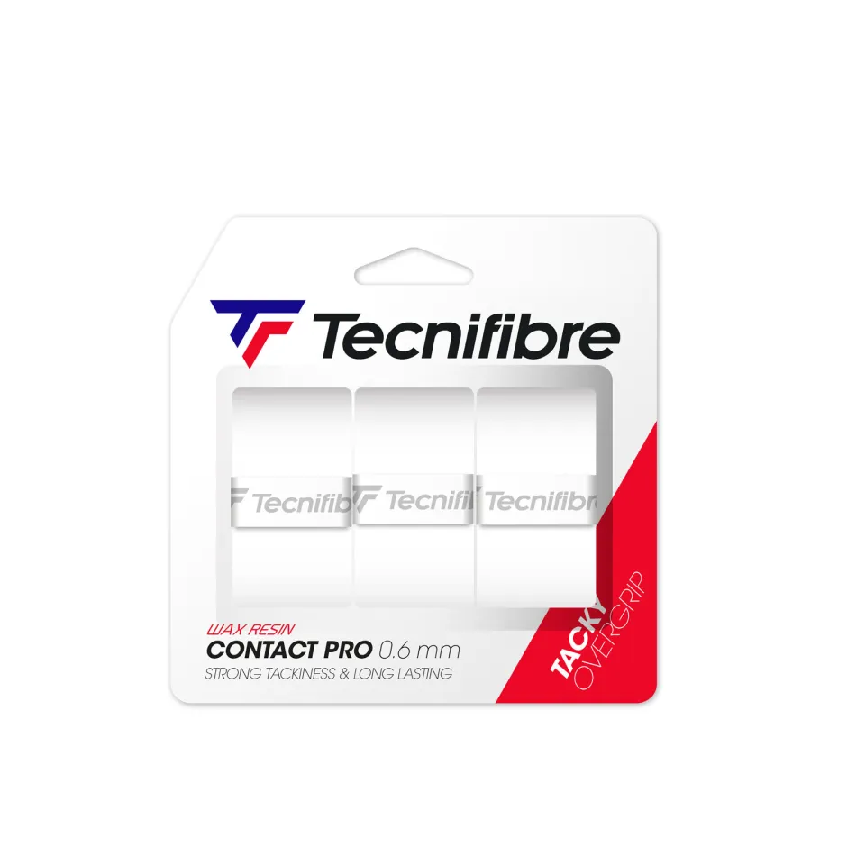 Tecnifibre CONTACT PRO BLANC (boîte de 12 packs)> Surgrips