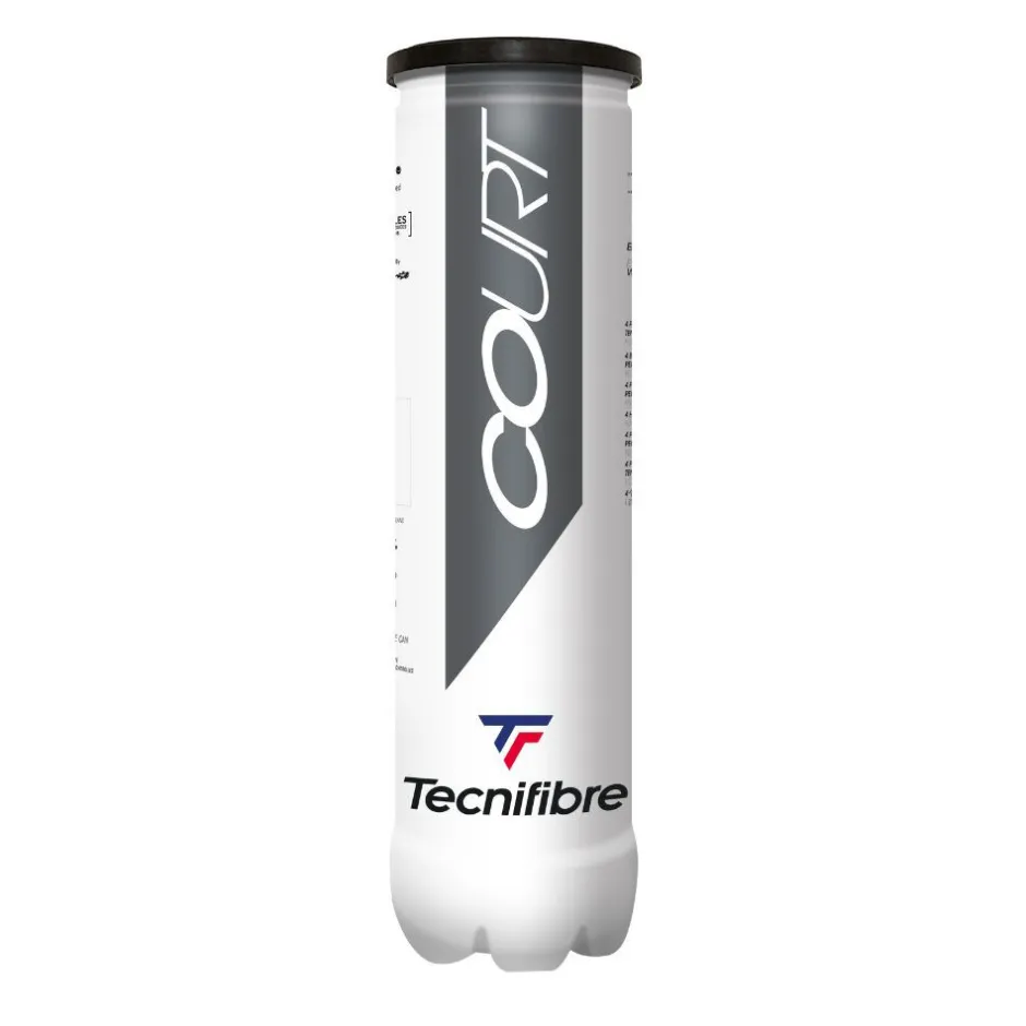 Tecnifibre COURT : 1 TUBE DE 4 BALLES DE TENNIS> Performance Pression