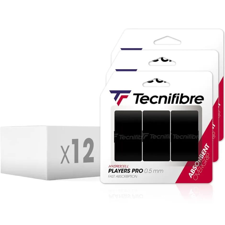 Tecnifibre PLAYERS PRO BLACK (boîte de 12 packs)> Surgrips