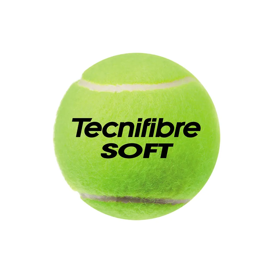Tecnifibre SOFT : CARTON DE 24 TUBES DE 3 BALLES DE TENNIS> Balles Pédagogiques