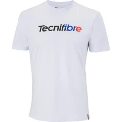Tecnifibre TEAM COTTON TEE WHITE>Homme T-Shirts & Polos