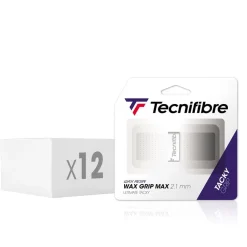 Tecnifibre WAX MAX GRIP WHITE (boîte de 12 packs d'1 grip)> Grips