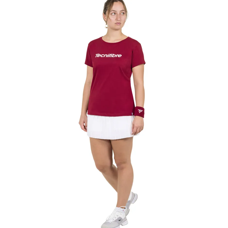 Tecnifibre W. TEAM COTTON TEE CARDINAL>Femme T-Shirts & Polos