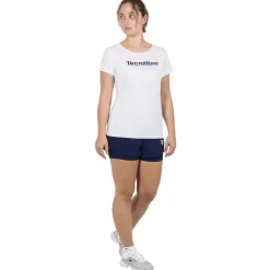 Tecnifibre W. TEAM COTTON TEE WHITE>Femme T-Shirts & Polos