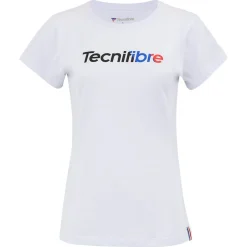 Tecnifibre W. TEAM COTTON TEE WHITE>Femme T-Shirts & Polos