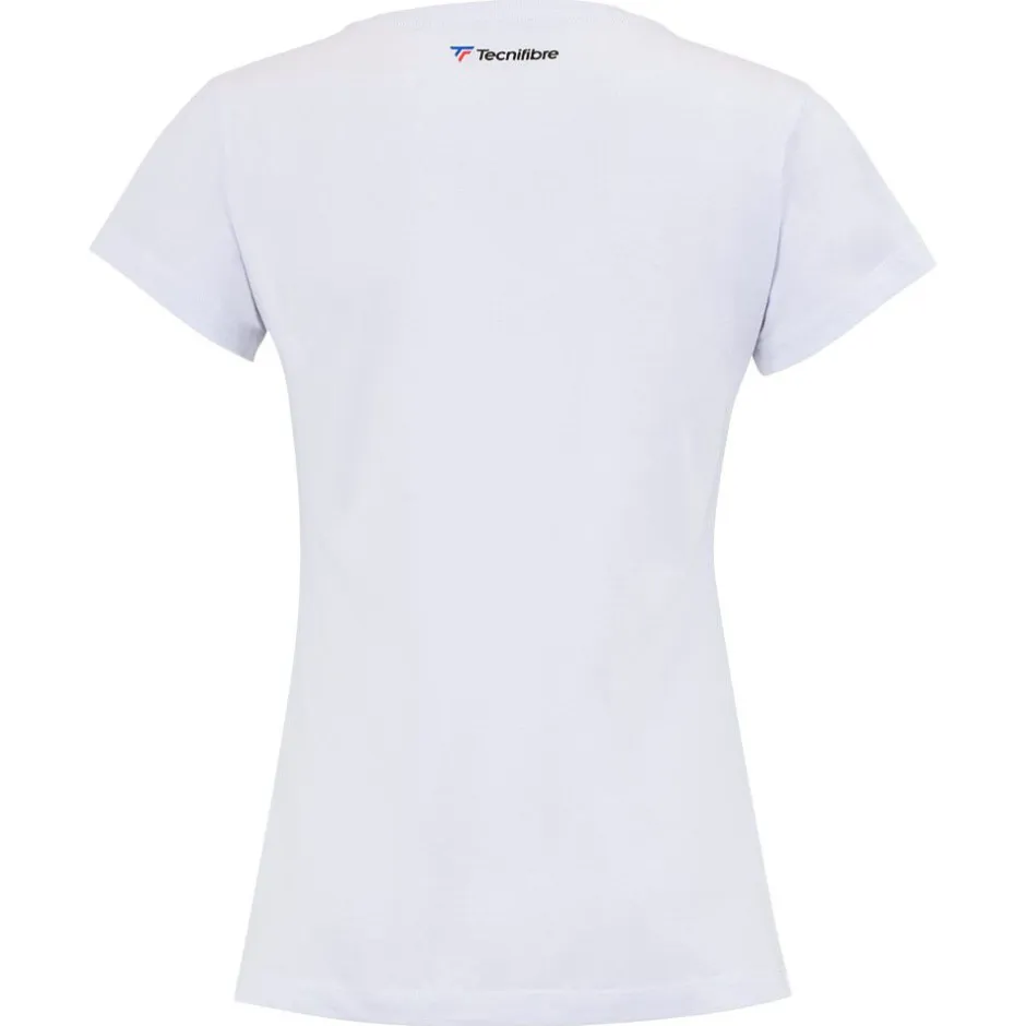 Tecnifibre W. TEAM COTTON TEE WHITE>Femme T-Shirts & Polos