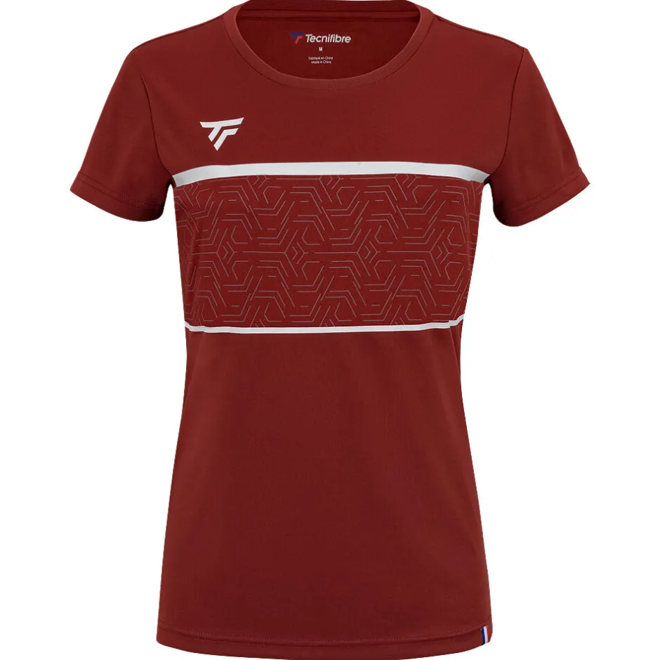 Tecnifibre W. TEAM TECH TEE CARDINAL>Femme T-Shirts & Polos