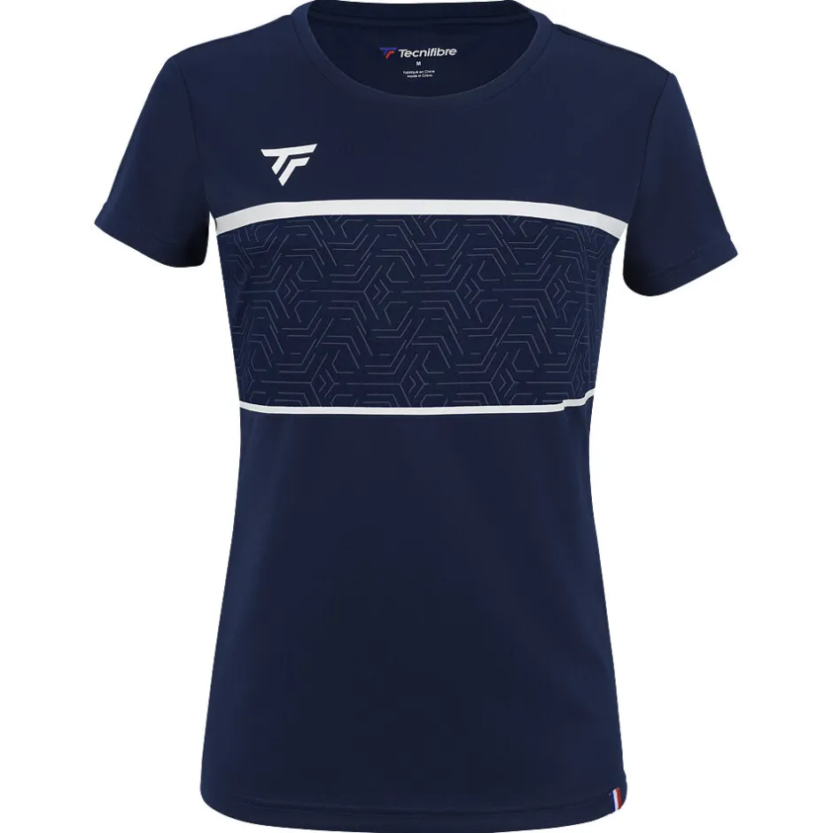 Tecnifibre W. TEAM TECH TEE MARINE>Femme T-Shirts & Polos