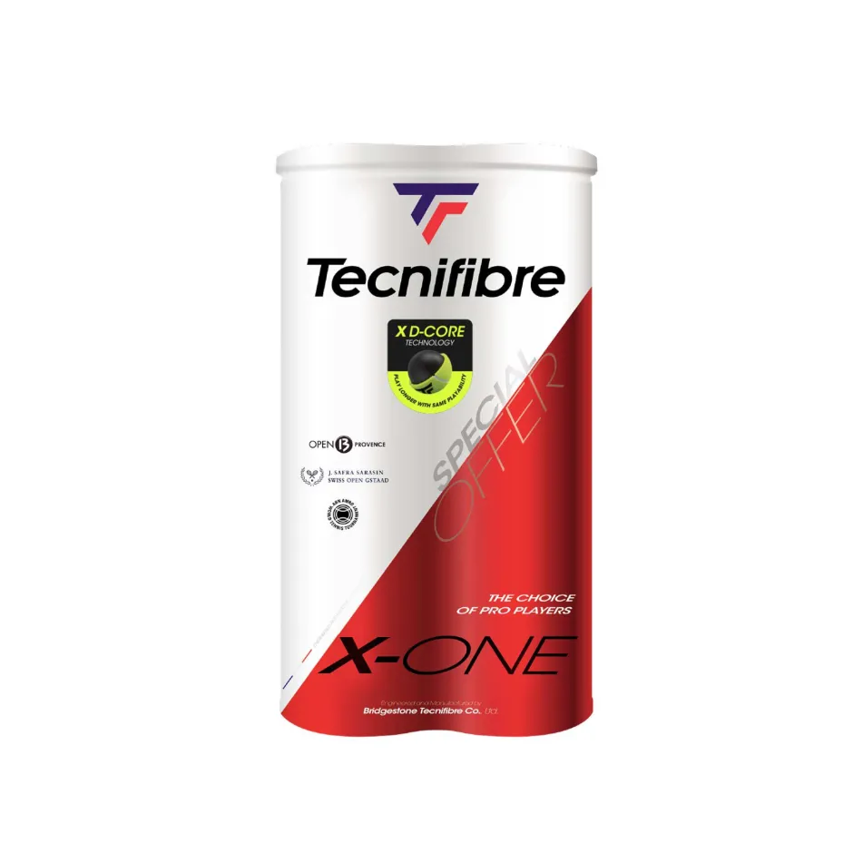 Tecnifibre X-ONE : CARTON DE 18 BIPACKS DE TUBES DE 4 BALLES DE TENNIS> Premium